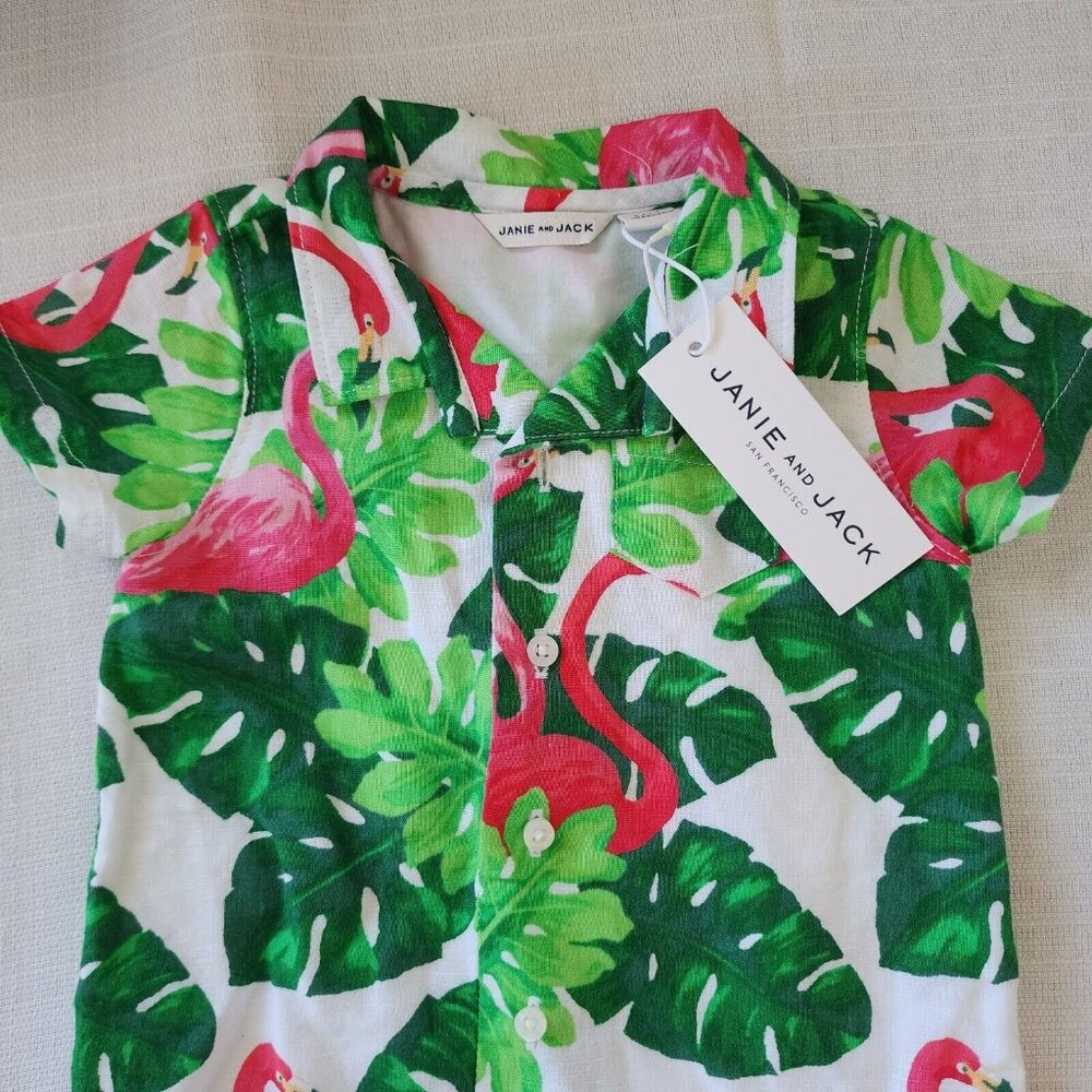 Janie Jack Hawaiian One Piece NWT 3-6 Months Romper - Picture 2 of 3